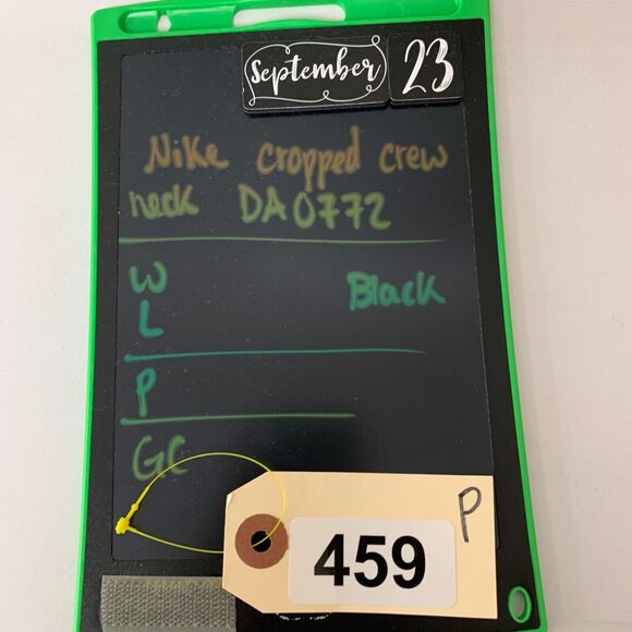 Nike Yoga Luxe Top Womens L Black Fleece V Neck Modal Blend Long Sleeve Cropped - Picture 11 of 14